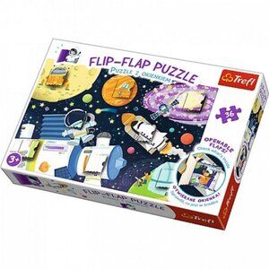 Trefl 36-Piece Space Flip Flap  Puzzles For Age 3+ New Sealed